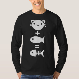 T-shirt Chat + Poisson = Chat Os Poisson Poisson Kitty Kit