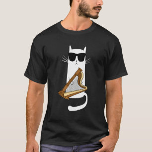T-shirt Chat Portant des lunettes de soleil Jouer à la har