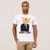 T-SHIRT CHAT PORTANT UNE CHAUSSURE & CRAVATE, CHATS GINGER (Devant entier)