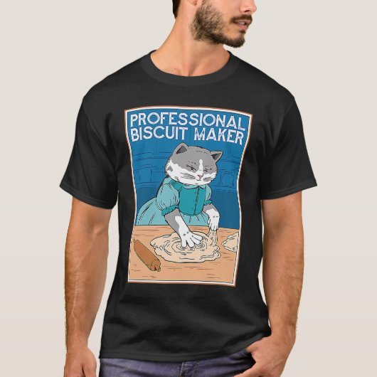 T-shirt Chat portant une robe faisant des biscuits Kneadin (Devant)