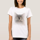 T-shirt chat (pour elle) (Devant)