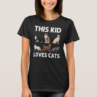 T-shirt Chat pour enfants garçons chat  Dame chat Chats ch