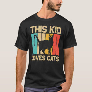 T-shirt Chat Pour Enfants Garçons Chat Noir Chat Personne