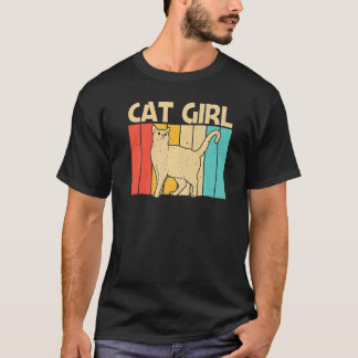 T-shirt Chat pour filles femmes Chat Chaton Animal de comp