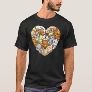 T-shirt Chat Pour Hommes Femmes Cœur Saint Valentin Chat C
