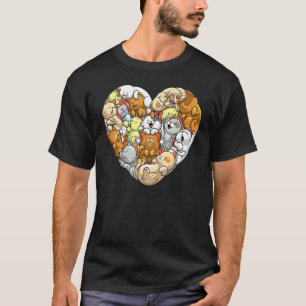T-shirt Chat Pour Hommes Femmes Cœur Saint Valentin Chat C