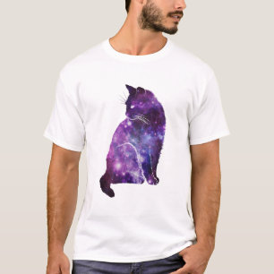 T-shirt Chat pourpre de nébuleuse de l'espace