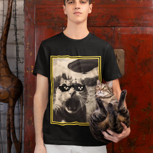 T-shirt chat prenant le selfie mème ufos