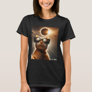 T-shirt Chat Prendre Un Selfie Avec Solaire 2024 Eclipse W