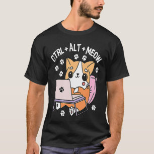 T-shirt Chat programmeur pirate informatique Kitten  1