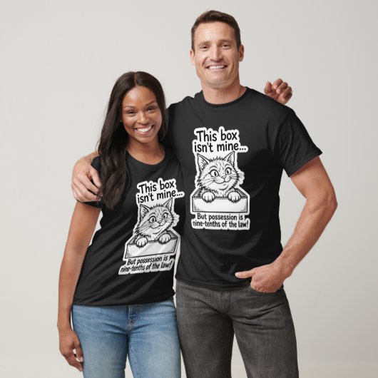 T-shirt Chat propriétaire de boîte (Unisexe)