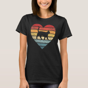 T-shirt Chat Propriétaire de chaton Coeur Silhouette