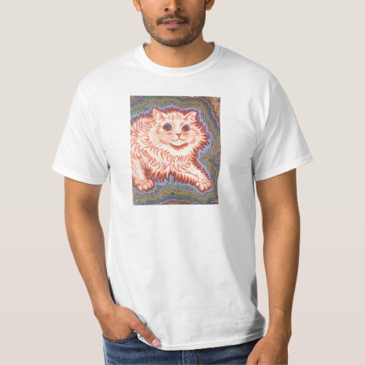 T-shirt Chat Psychedélique vintage De Louis Wain (Devant)