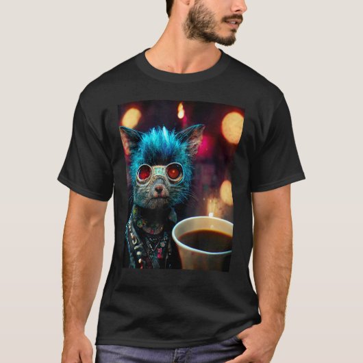T-shirt Chat Punk (Devant)