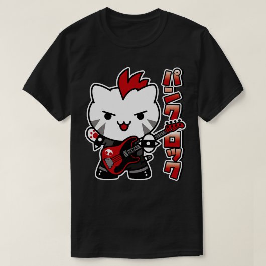 T-shirt Chat Punk Rock (Design devant)