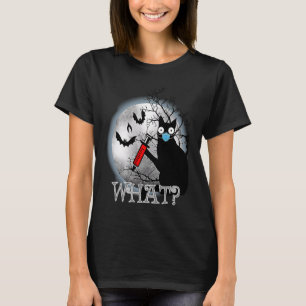 T-shirt Chat Quel Assassin Chat Meurtrier & Seringue Hallo