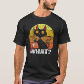 T-shirt Chat Quel Chat Noir Meurtre Chat Avec Couteau (Devant)