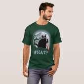 T-shirt Chat Quel Chat Noir Meurtrier Avec Costume Couteau (Devant entier)
