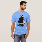 T-shirt Chat Quel Chat Noir Meurtrier Avec Couteau Cadeau  (Devant entier)