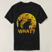T-shirt CHAT QUEL chat noir meurtrier avec couteau Hallowe (Design devant)