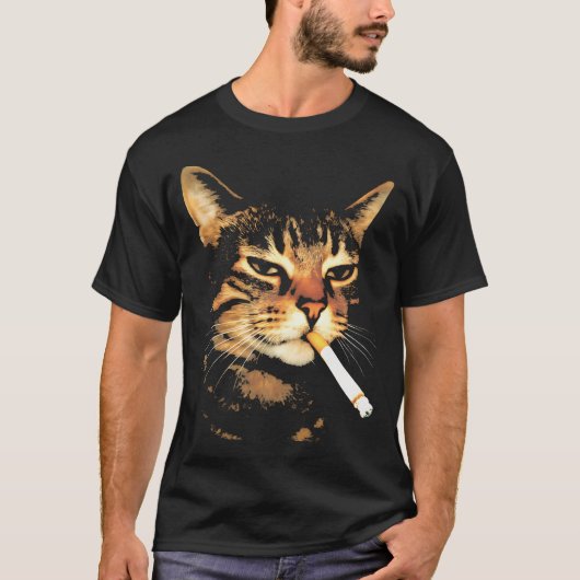 T-shirt Chat qui Fume A (Devant)