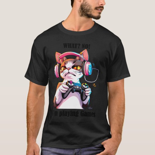 T-shirt Chat qui joue (Devant)