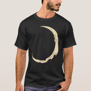 T-shirt Chat qui regarde les étoiles Croissant Lune Étoile