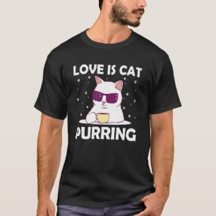 T-shirt Chat qui ronronne de positivité Amateur de chat Ci