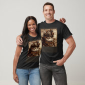 T-shirt Chat quilting steampunk (Unisexe)