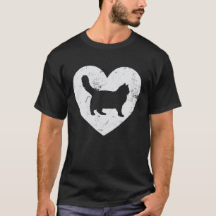 T-shirt Chat Ragdoll Cœur Maman et Papa Chat Valenti