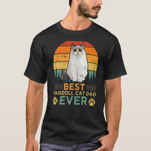 T-shirt Chat Ragdoll Homme Chat Papa Ragdoll Gros Vintage