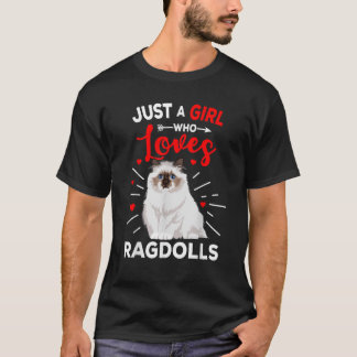 T-shirt Chat Ragdoll Juste Une Fille Qui Aime Les Chats Ra