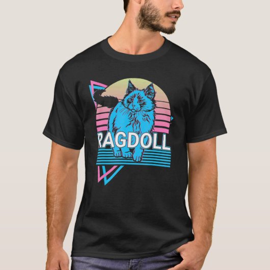 T-shirt Chat Ragdoll Rétro (Devant)