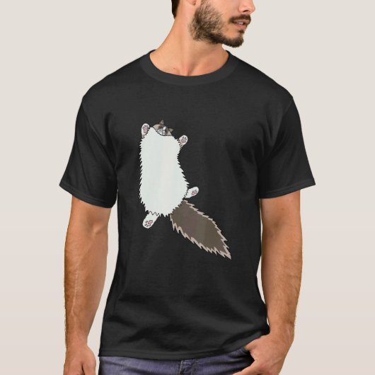 T-shirt Chat Ragdoll Stretch Sploot (Devant)