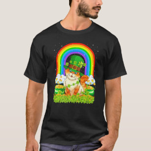 T-shirt Chat Rainbow Leprechaun Chat St Patrick's Day