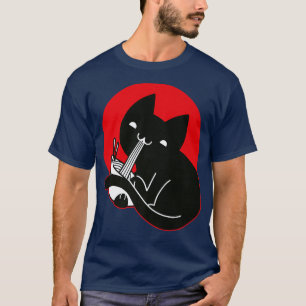 T-shirt Chat Ramen Anime nouilles Kawaii Japonais Japon Sk