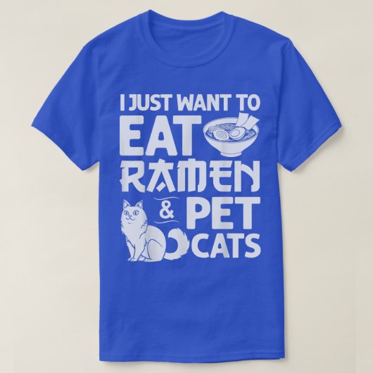 T-shirt Chat Ramen Bowl Poulet Noodle Soupe Japonaise 172 (Design devant)