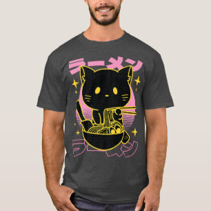 T-shirt Chat Ramen Chat Japonais Kawaii Cute Anime Chat Ra