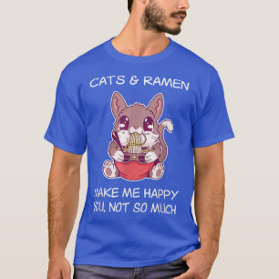 T-shirt Chat Ramen Chemise Sarcastique Ramen nouilles et c