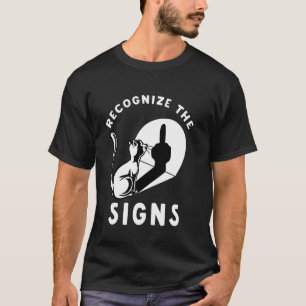 T-shirt Chat Reconnaît Le Signe Drôle Doigt D'honneur Ombr