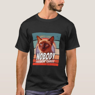 T-shirt Chat regard perçant attitude visage intense humori