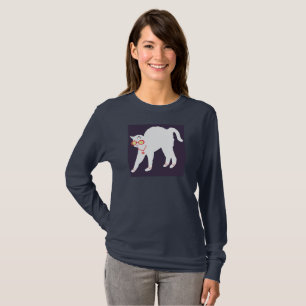T-shirt CHAT RESSORTI ! Femme Long Sleeve