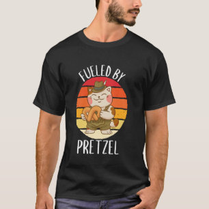 T-shirt Chat Rétro Alimenté Par Bretzel Nourriture De Bret