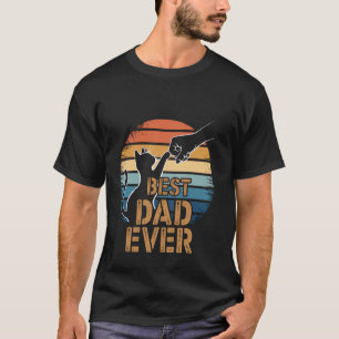 T-shirt Chat Rétro Drôle Papa Vintage Bump Poing Meilleur