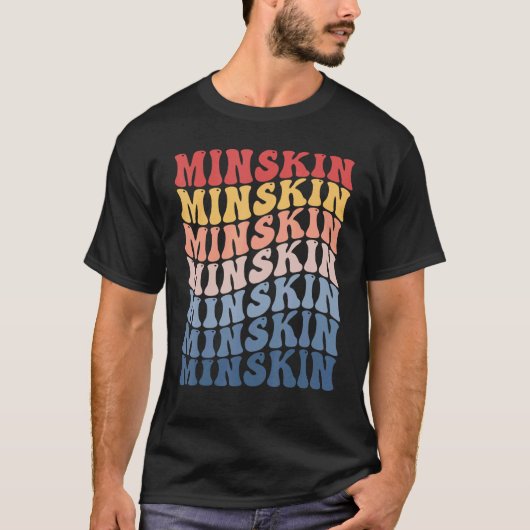 T-shirt Chat Rétro Groovy Minskin (Devant)
