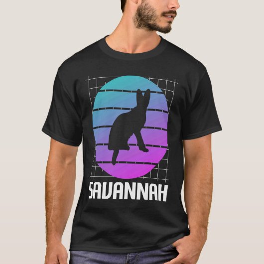 T-shirt Chat Retro Savannah (Devant)