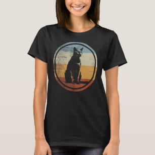 T-shirt Chat rétro vintage bleu russe