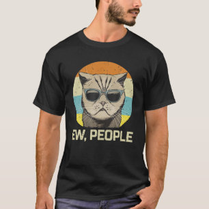 T-shirt Chat Retro vintage En Lunettes De Soleil Ew Person