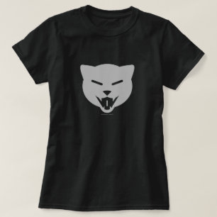 T-shirt Chat riant - SmokyKitten conçoit le logo - gris