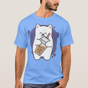T-shirt Chat Rire Neko Kawaii Boba Thé Dans Le Style Anime